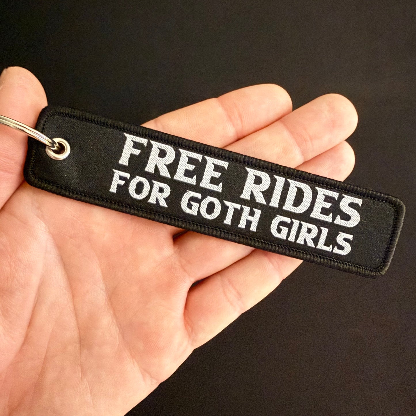 FREE RIDES FOR GOTH GIRLS JET TAG