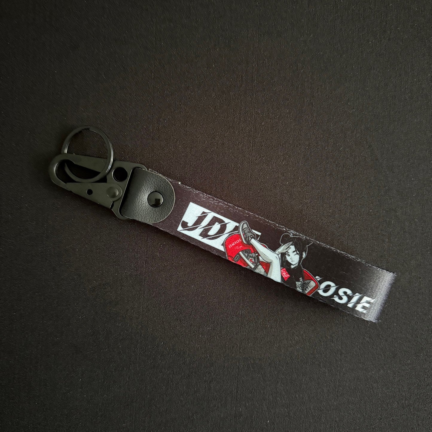 JDM CUTIE BLACK WRIST STRAP KEYCHAIN