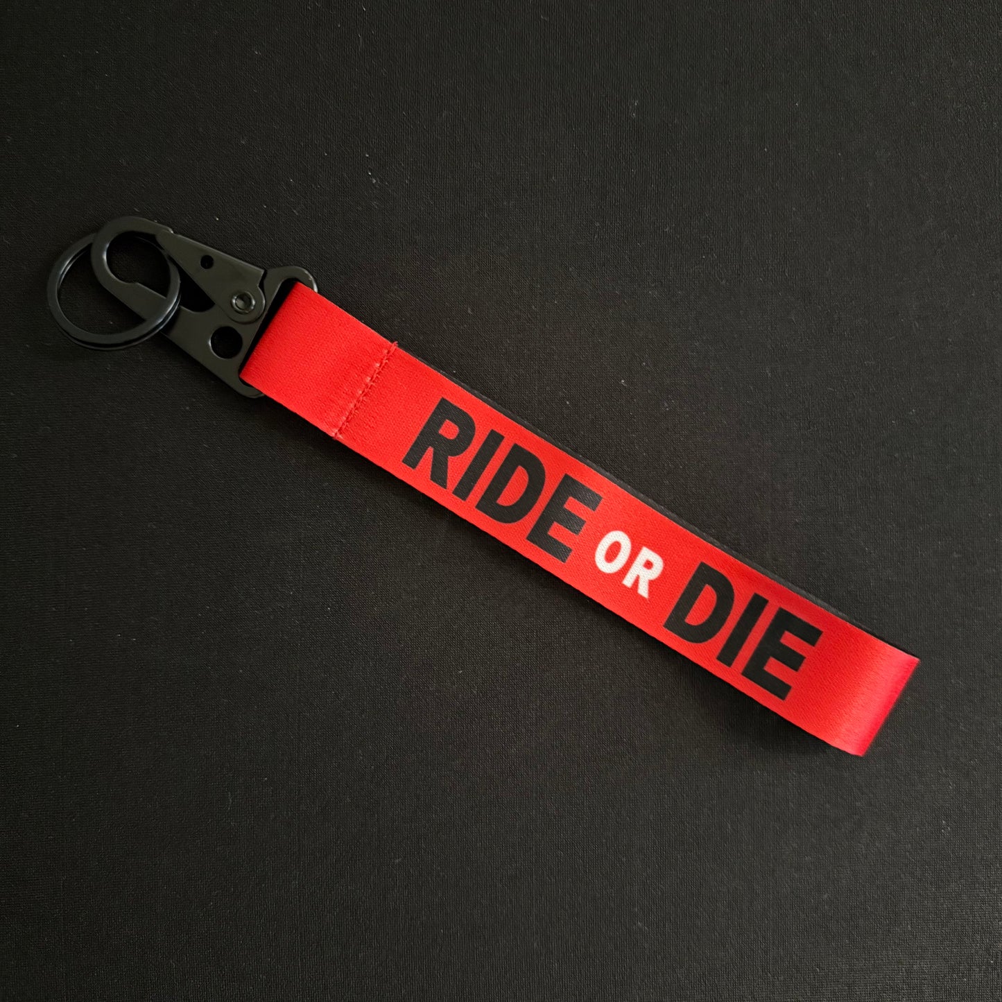 RIDE OR DIE WRIST STRAP KEYCHAIN