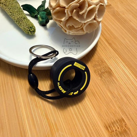 TYRE STYLE RUBBER KEYRING