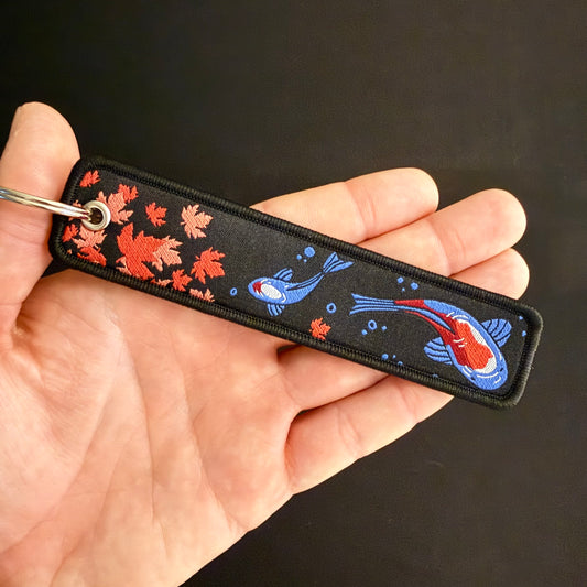BLUE KOI JAPANESE JET TAG