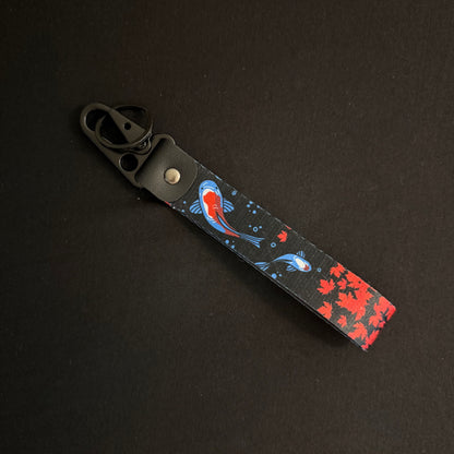 KOI BLUE WRIST STRAP KEYCHAIN