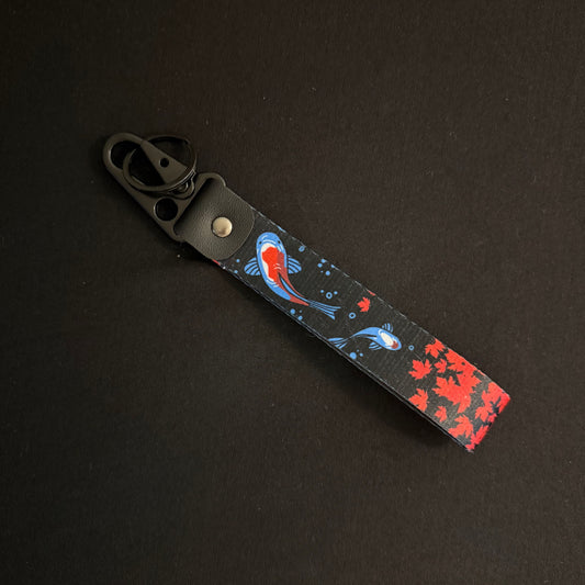 KOI BLUE WRIST STRAP KEYCHAIN