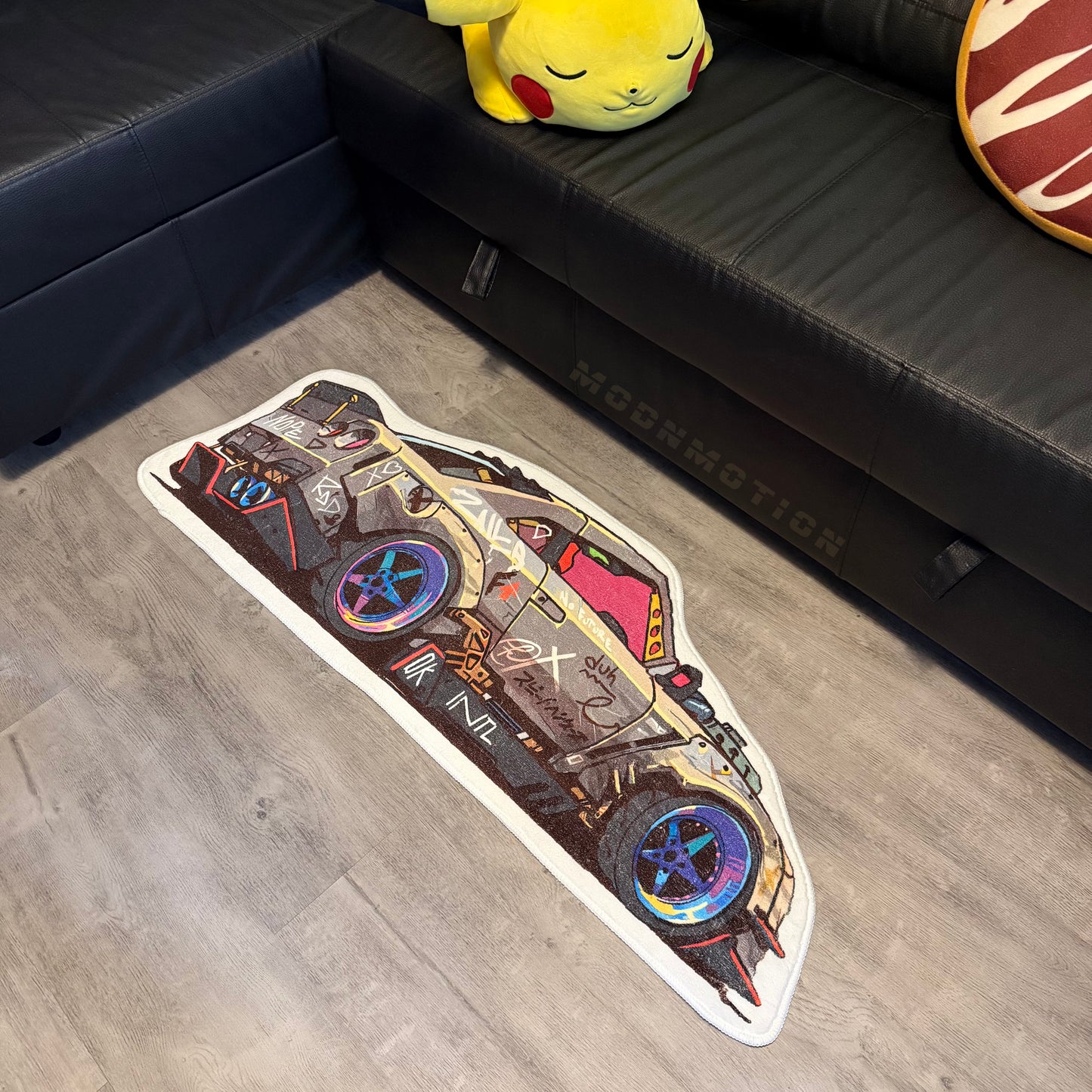 GRAFFITI STYLE CAR SHAPE DECORATION RUG