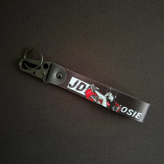JDM CUTIE BLACK WRIST STRAP KEYCHAIN