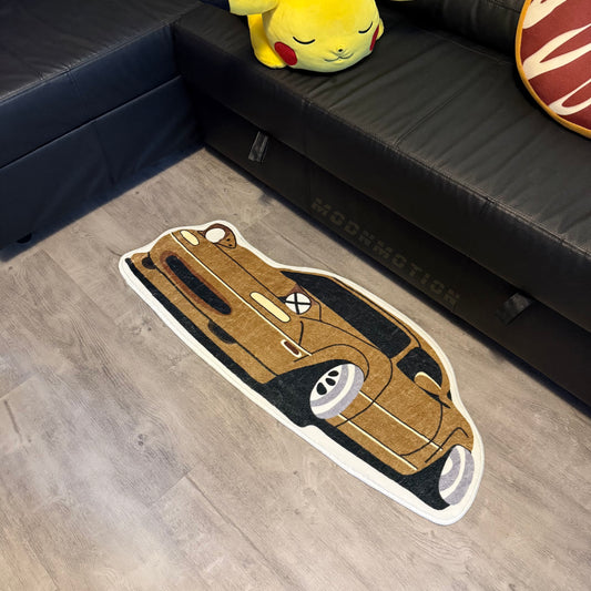 BROWN MIATA CAR SHAPE DECORATION RUG