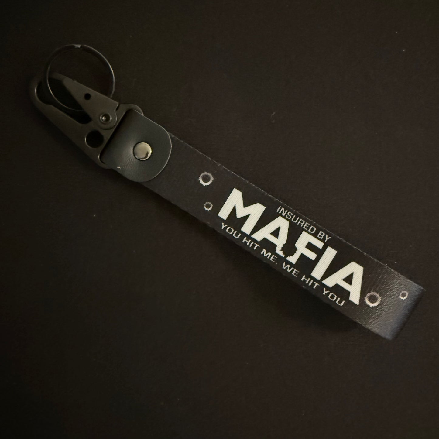 MAFIA INSURED WRIST STRAP KEYCHAIN
