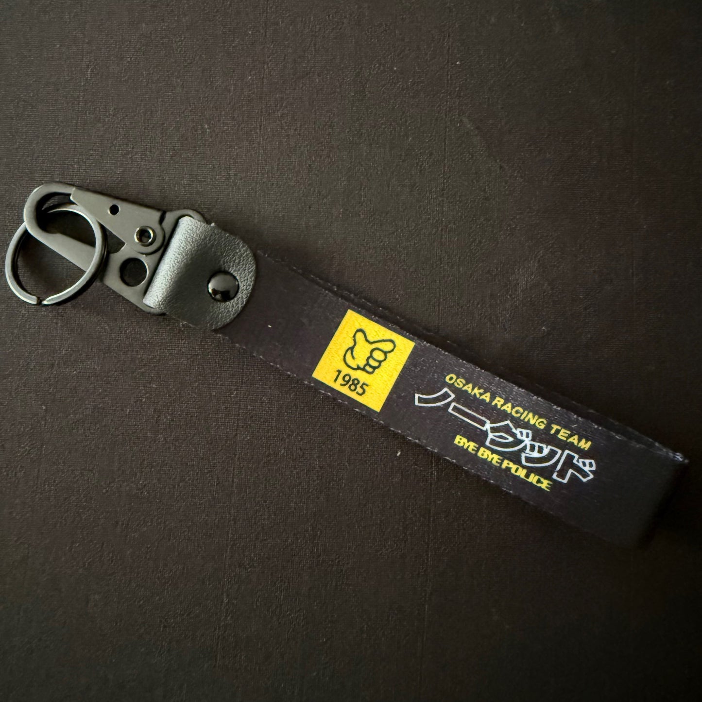 OSAKA BLACK WRIST STRAP KEYCHAIN