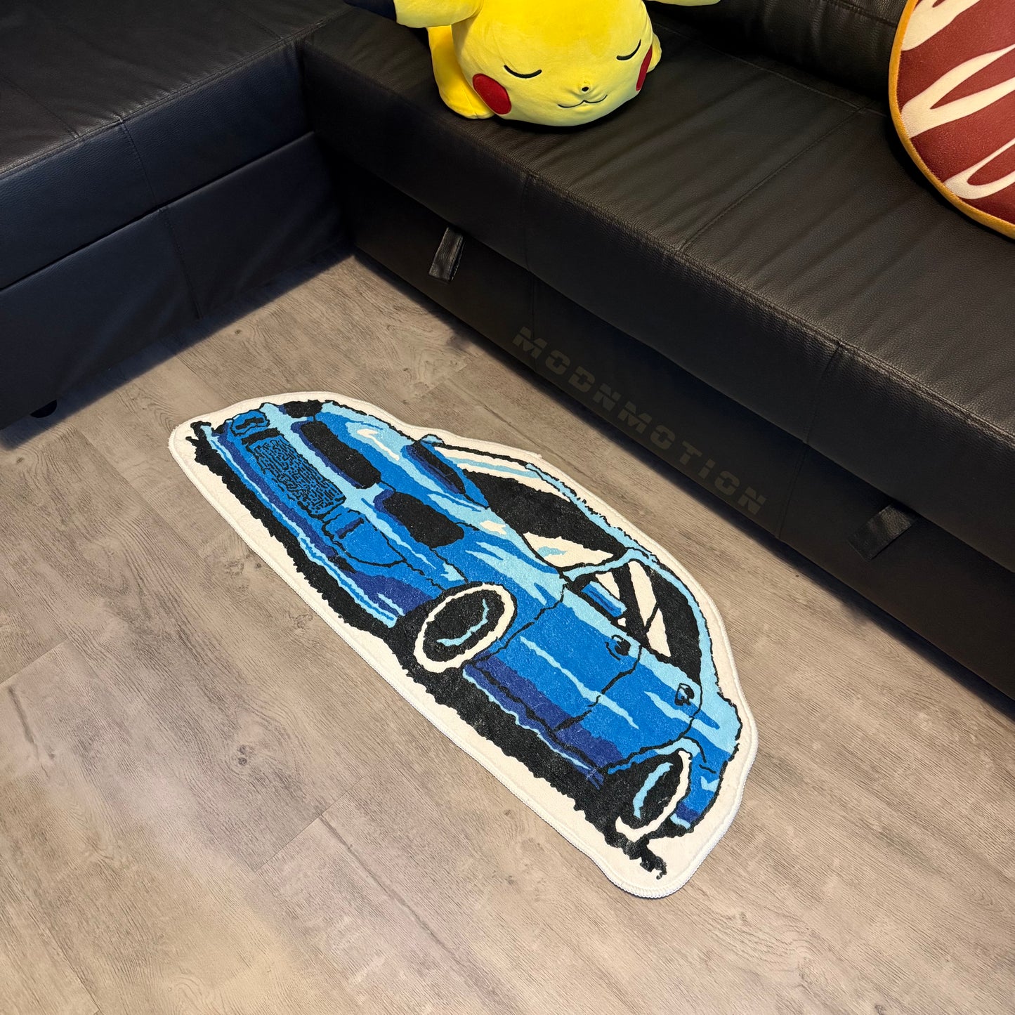 BLUE SUBIE CAR SHAPE DECORATION RUG