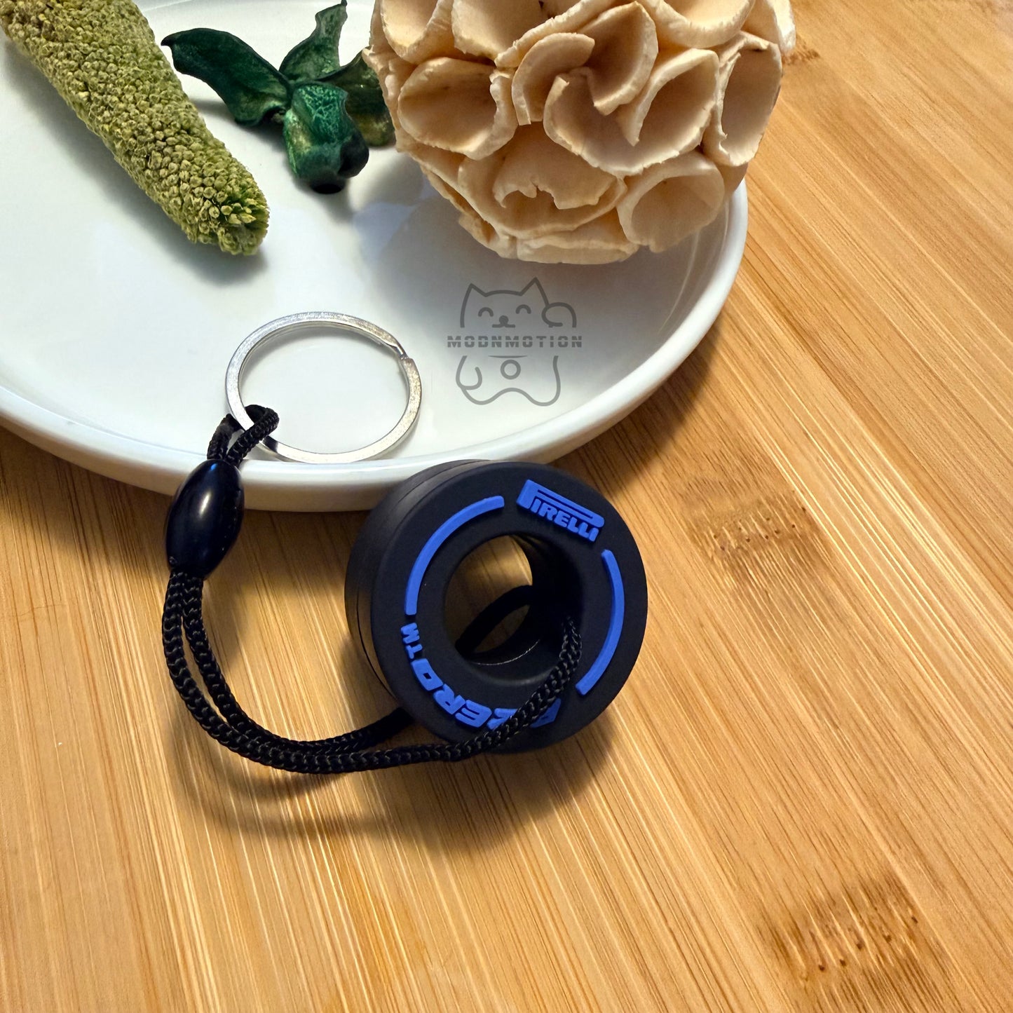 TYRE STYLE RUBBER KEYRING