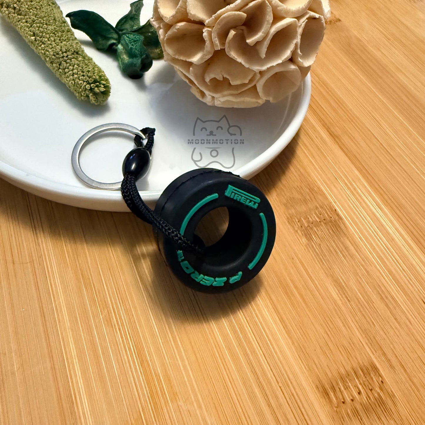 TYRE STYLE RUBBER KEYRING