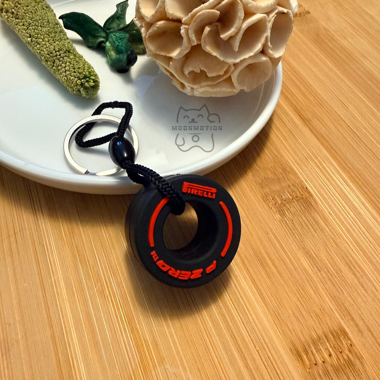 TYRE STYLE RUBBER KEYRING