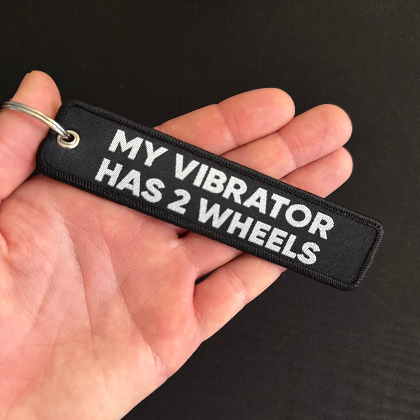 MY VIBRATOR HAS 2 WHEELS JET TAG